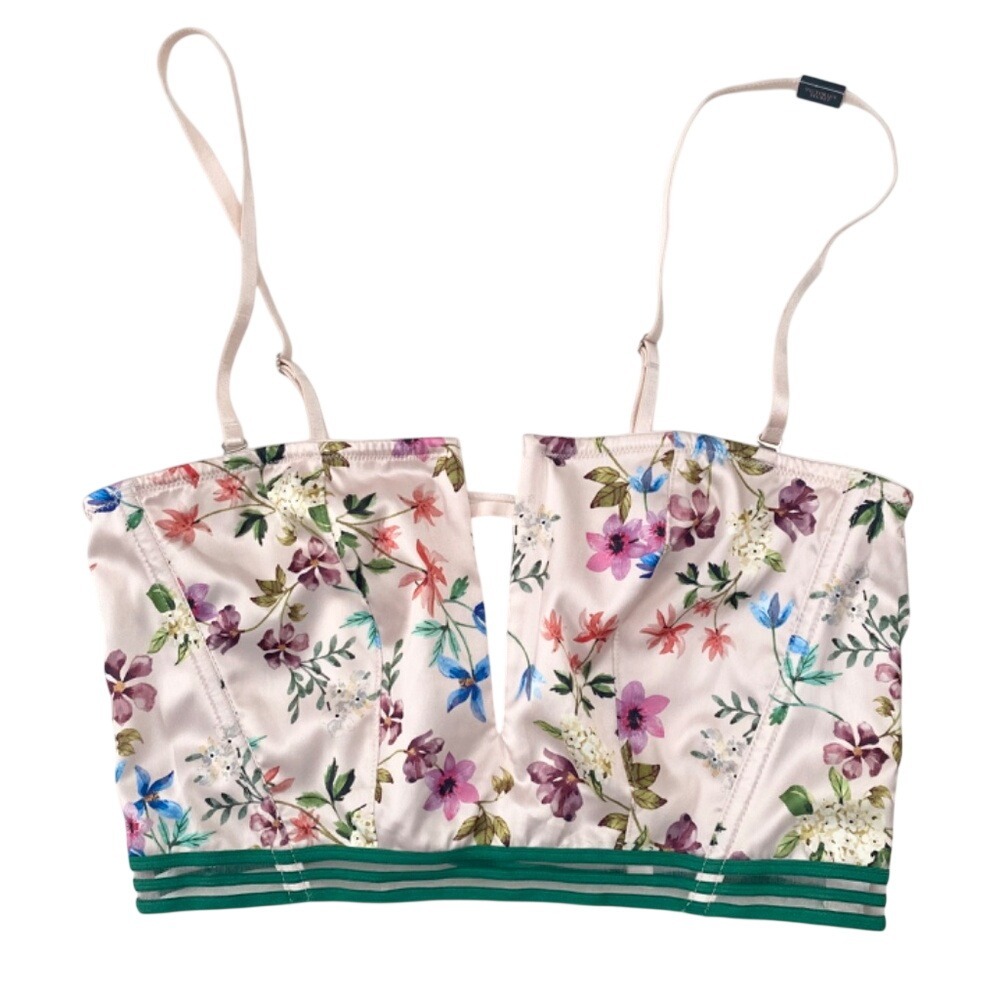 Victoria's Secret Flower‎ Garden Corset Bralette Very Sexy Unlined Strapless M